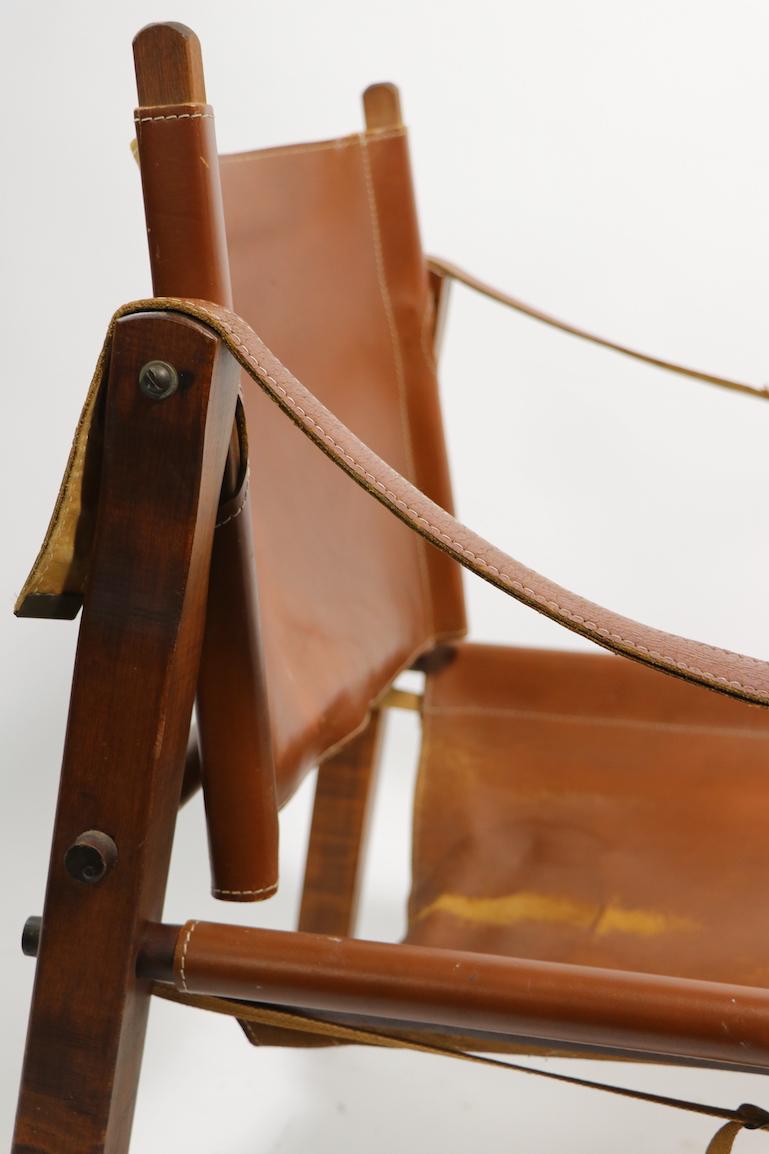 Gold Metal Folding Safari Chair Made in Racine Wisconsin 6