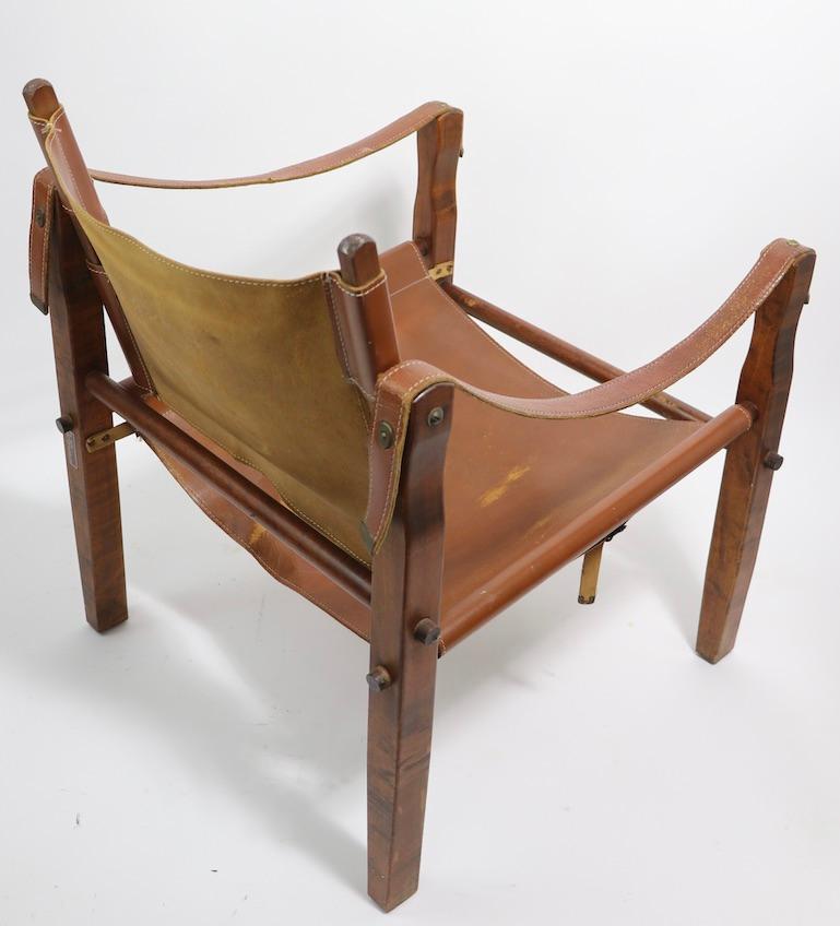 Gold Metal Folding Safari Chair Made in Racine Wisconsin 7