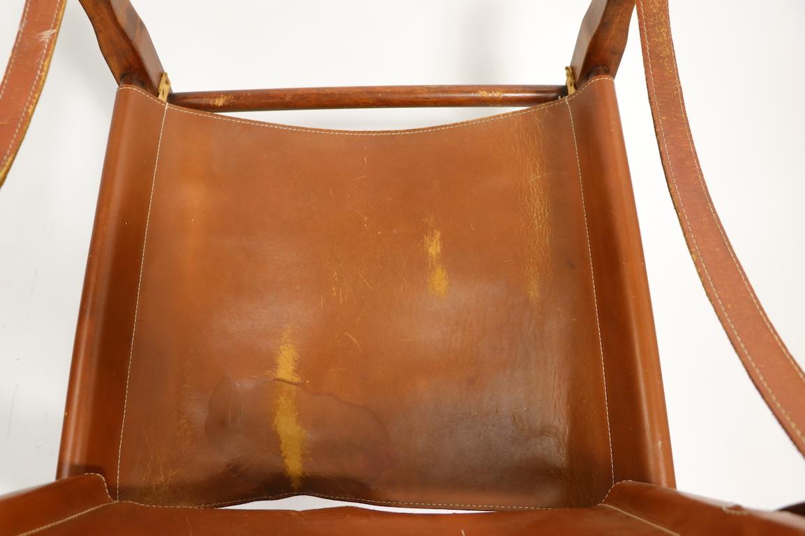 Gold Metal Folding Safari Chair Made in Racine Wisconsin 12