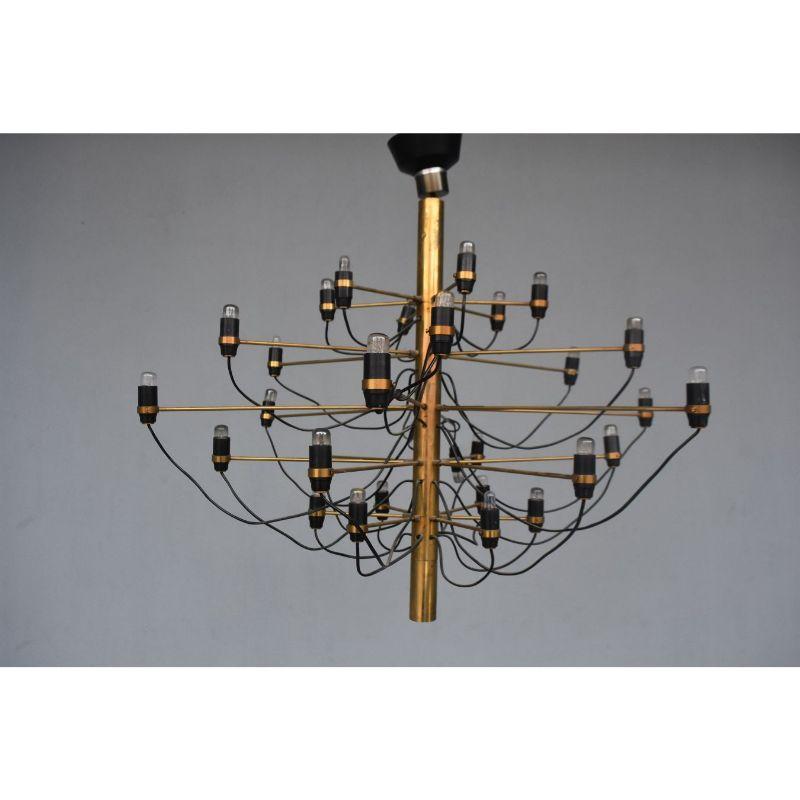 20th Century Gold Metal Helicoidal Chandelier Gino Sarfati Including 30 Groins of Lights For Sale