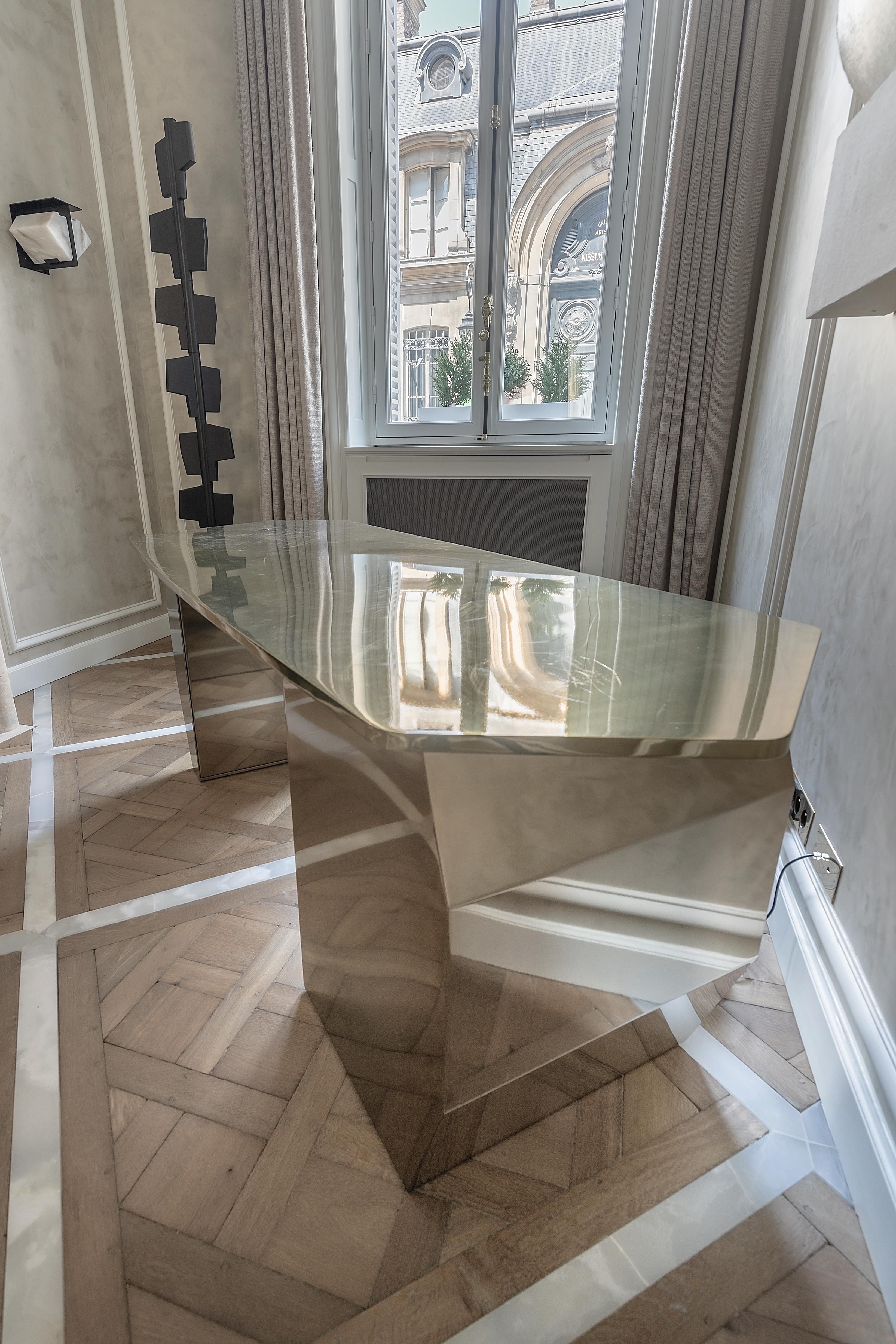 Gold Metal Y Desk by KY ARCHITECTURE in vendita 2