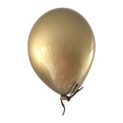 Gold Metallic Keramik Ballon Skulptur handgefertigt für Wand, Decke Installation