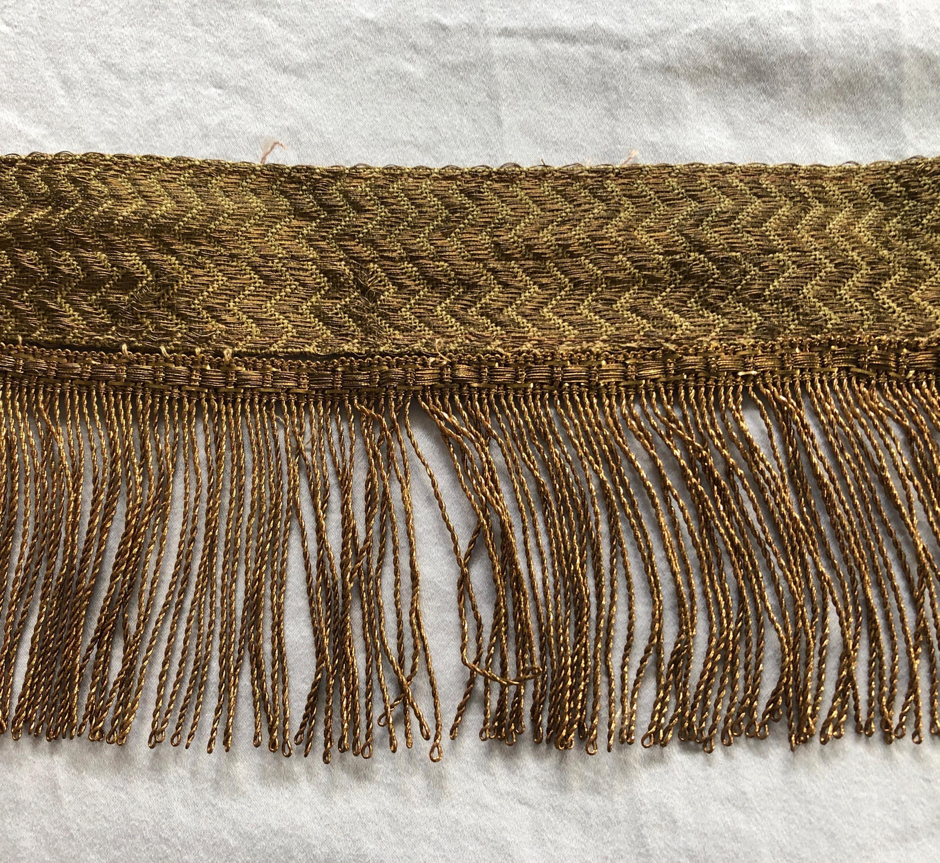 Regency Gold Metallic Threads Antique Trim and Fringe