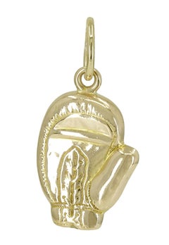 Gold Michigan Boxing Glove Charm