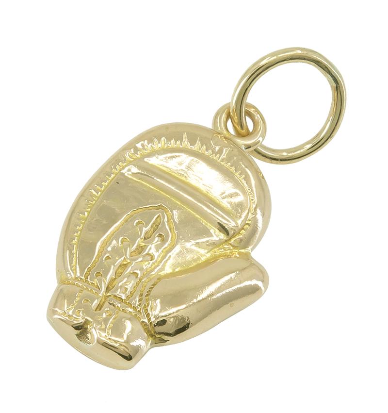 Women's or Men's Gold Michigan Boxing Glove Charm For Sale