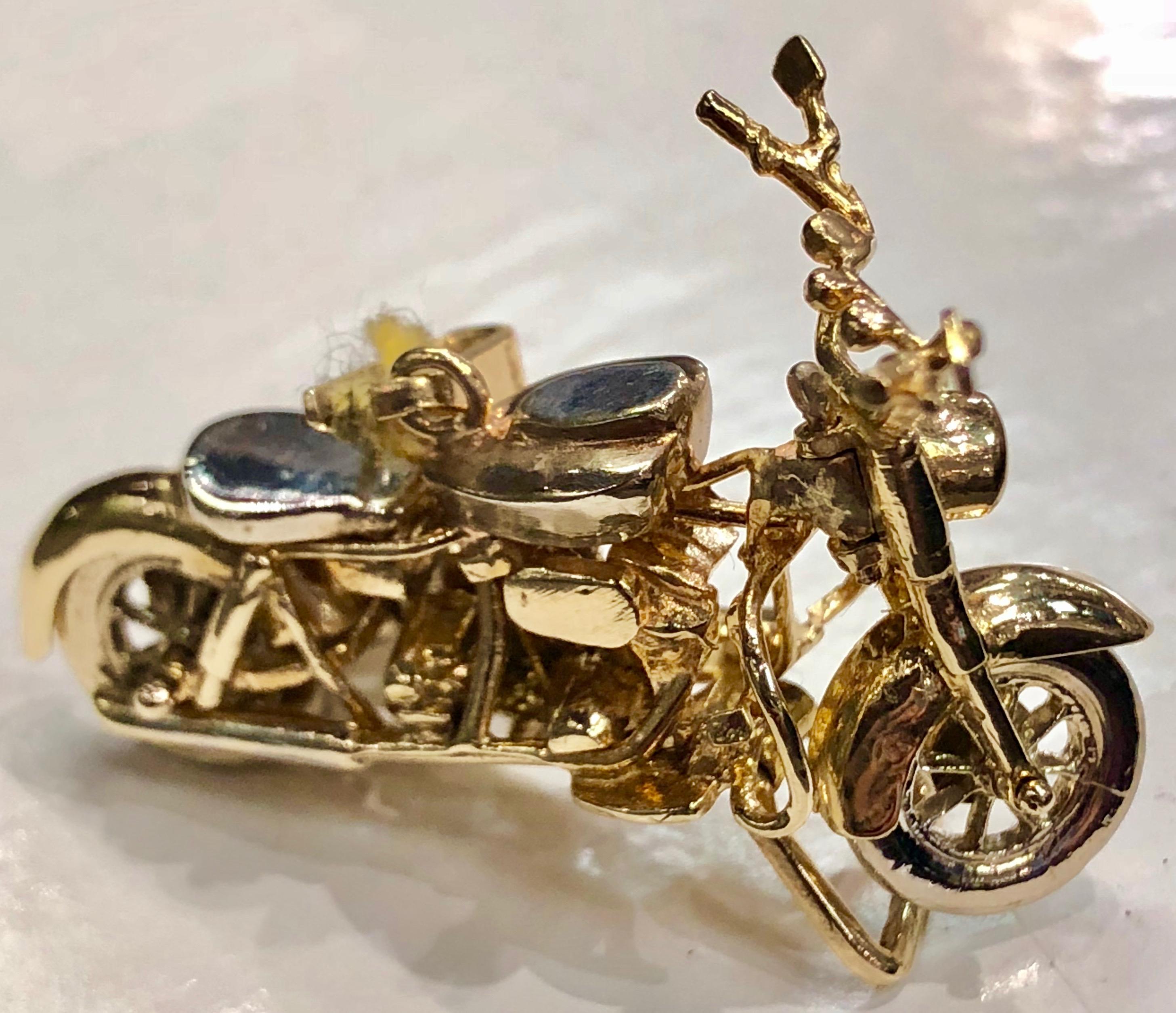 Gold Miniature Motorcycle In Excellent Condition In New York, NY