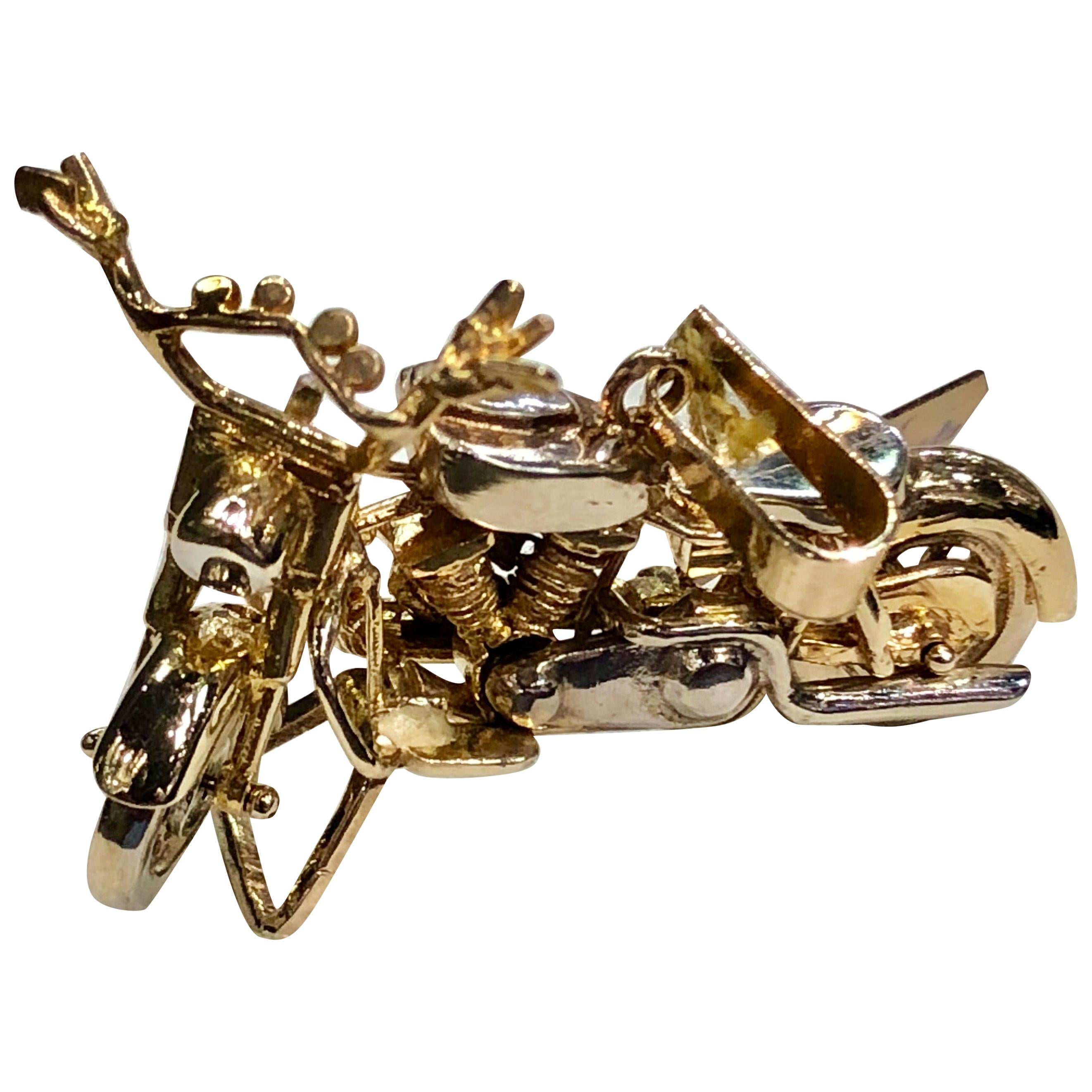 Gold Miniature Motorcycle