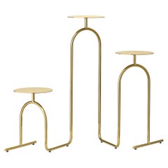 Gold Minimalist Pedestal Table