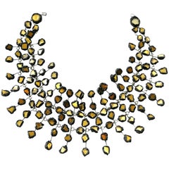 Verspiegeltes Goldglas und talousel-Kragenkragen, Line Vautrin, Frankreich,  1960s.