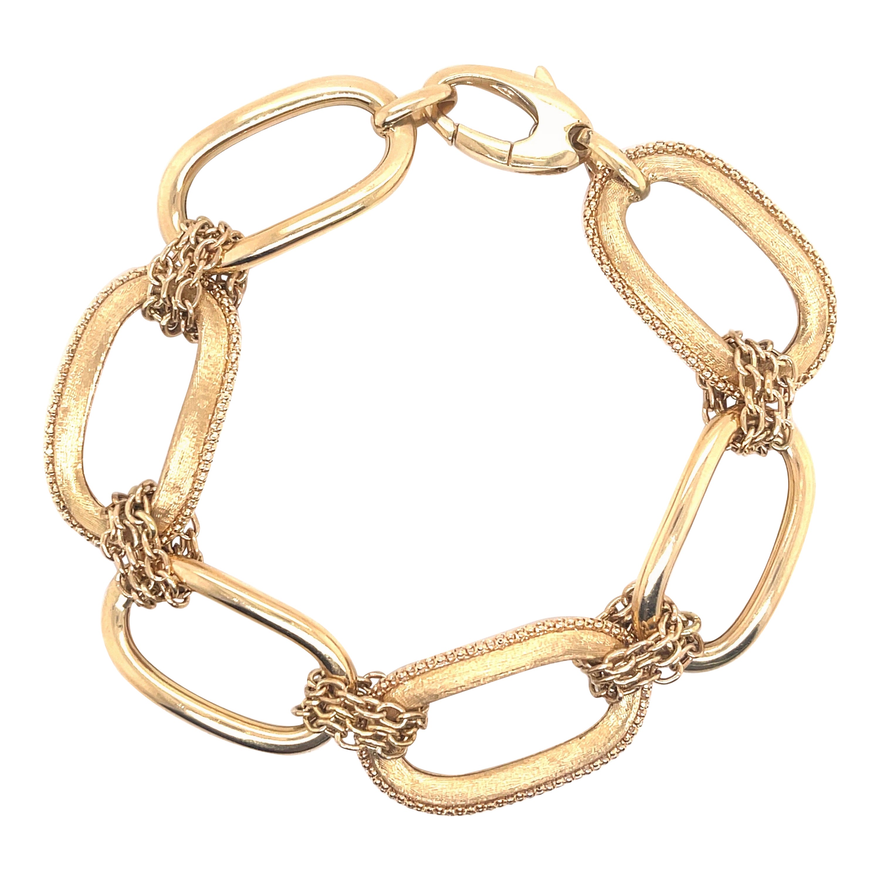 Gold gemischte Glieder mit Satin und Kettendetails