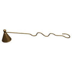 Gold Modern Candle Snuffer with Curly Handle
