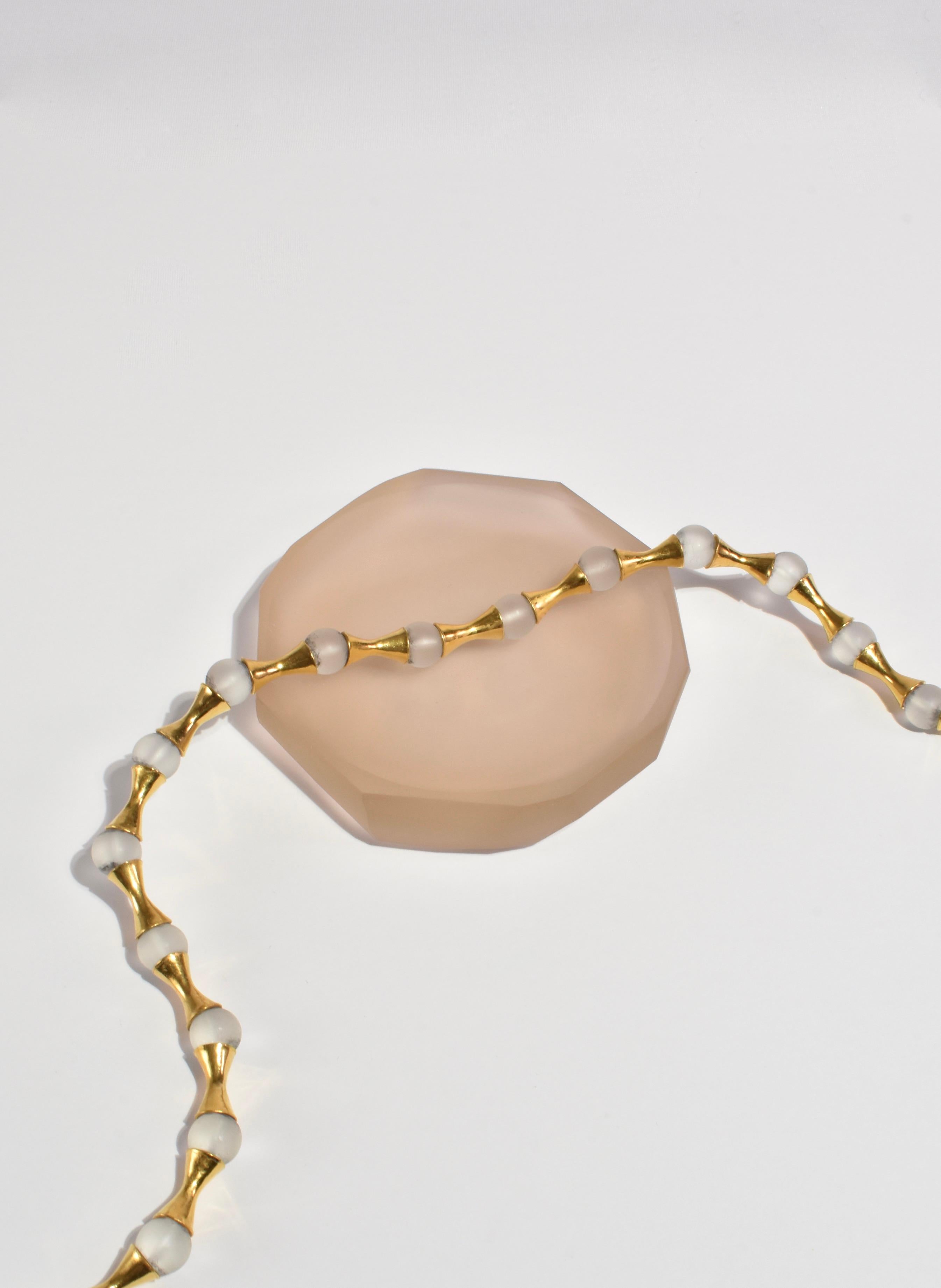 Gold Modernist Necklace In Good Condition For Sale In Richmond, VA