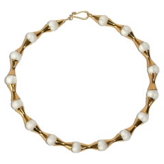 Vintage Gold Modernist Necklace