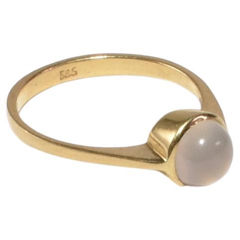 Gold Moonstone Ring