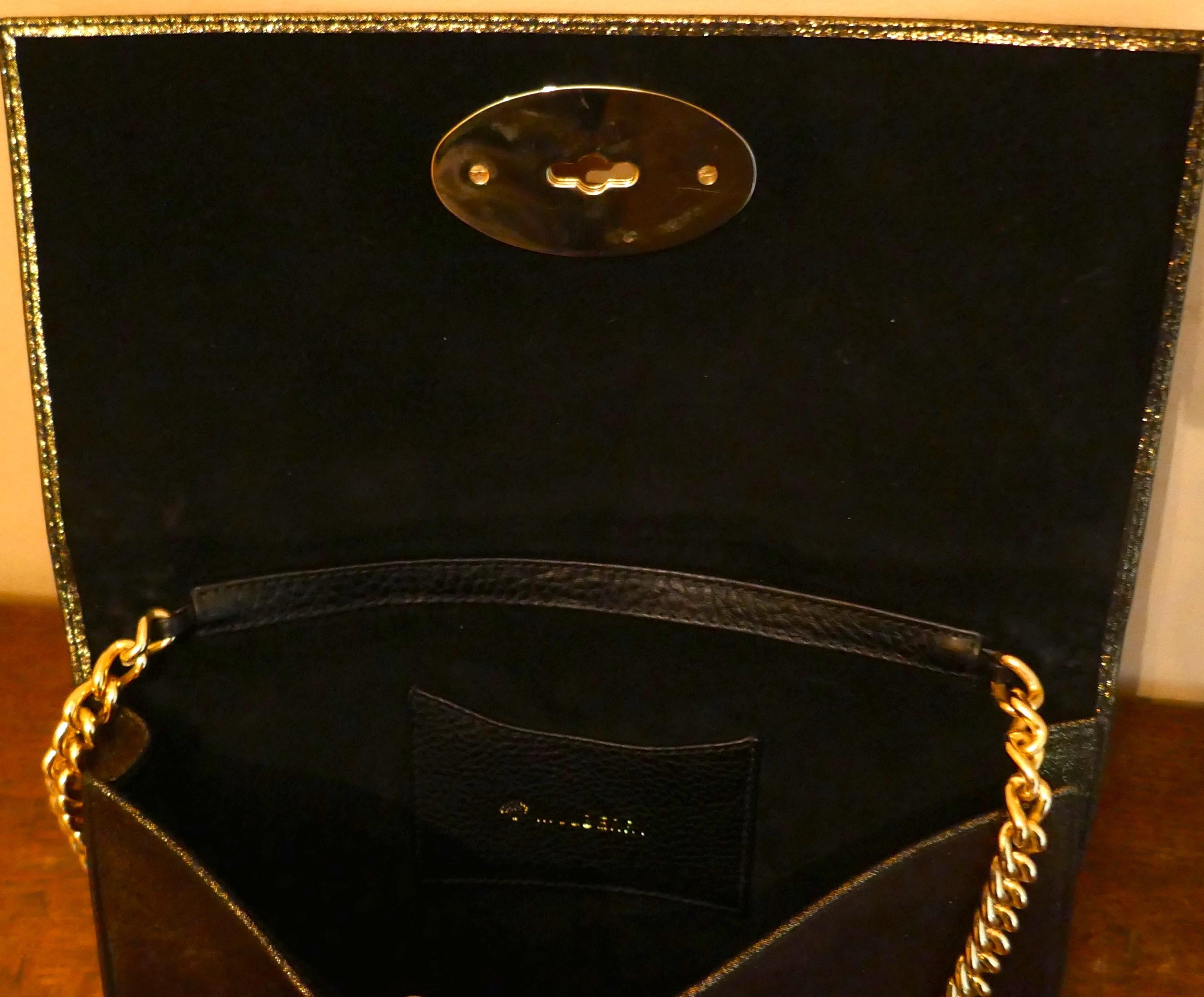 mulberry gold clutch