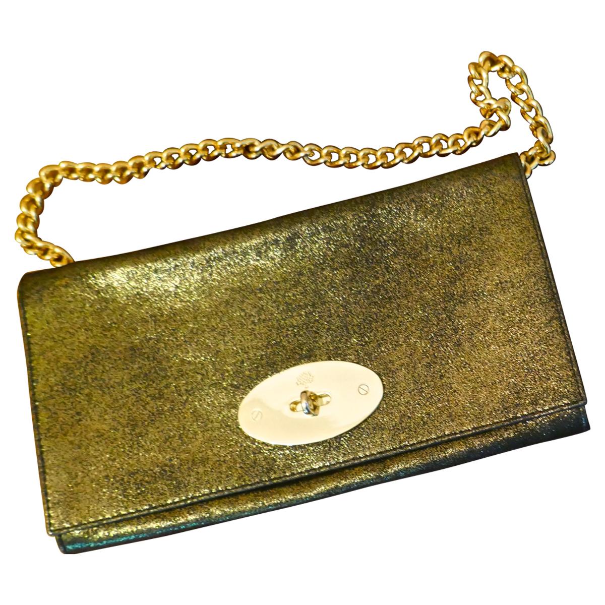 Gold Mulberry Evening Clutch or Chain Handle Bag