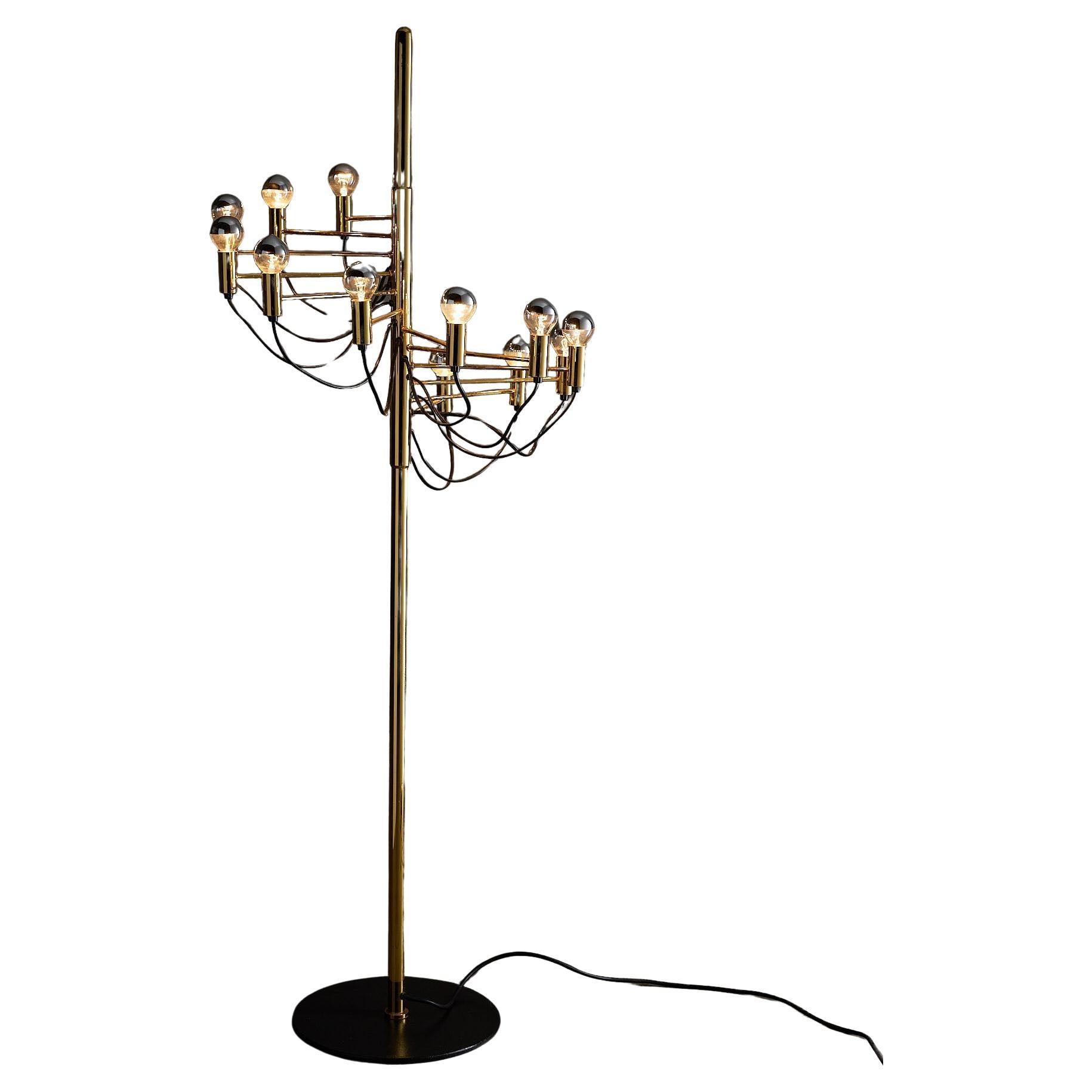 Gold Multi-Light "Atomic" Floor Lamp, 141cm in vendita