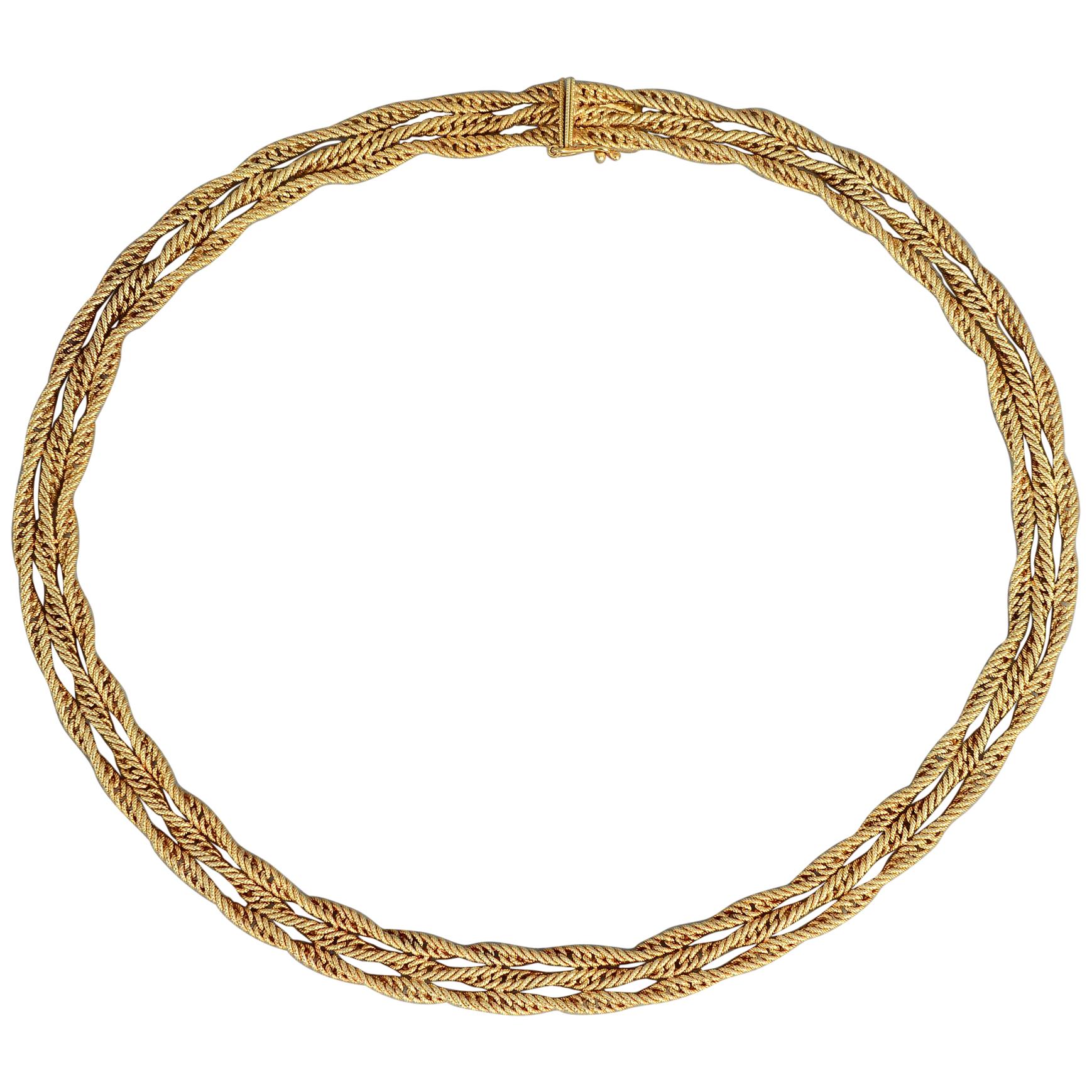 Gold Multistrand Choker Necklace