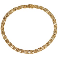 Vintage Gold Multistrand Choker Necklace