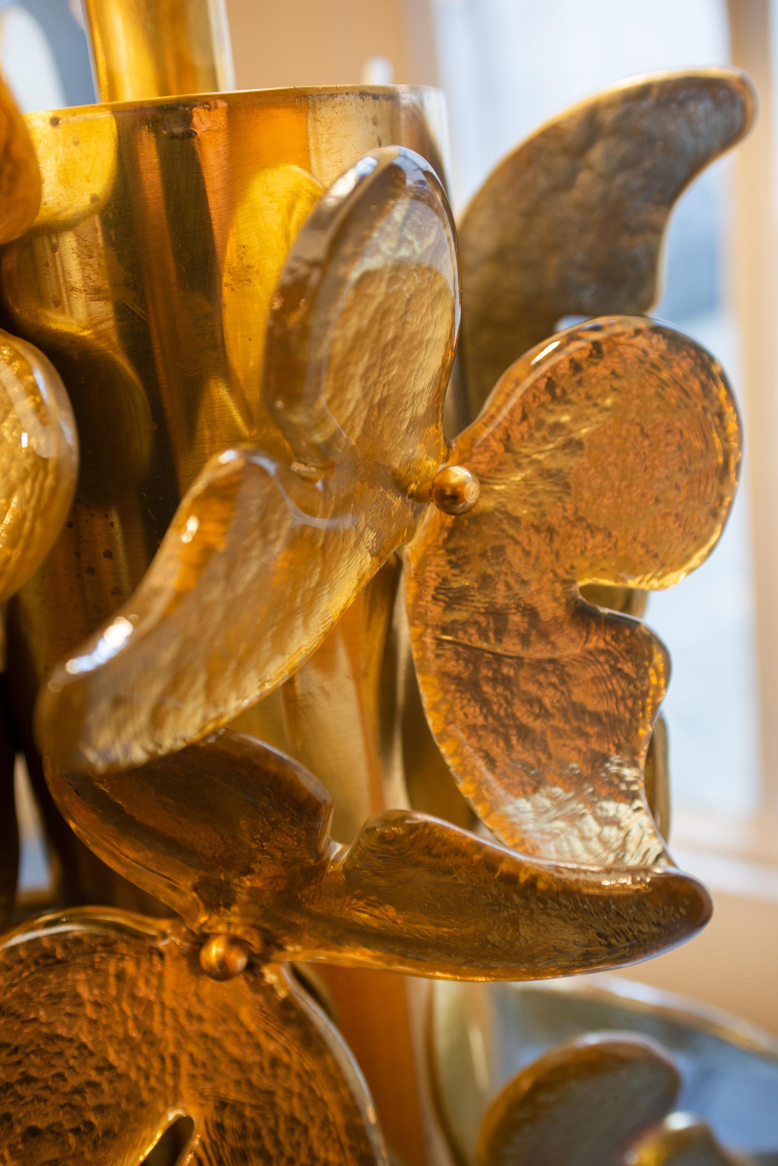 Gold Murano Butterflies Table Lamp 1