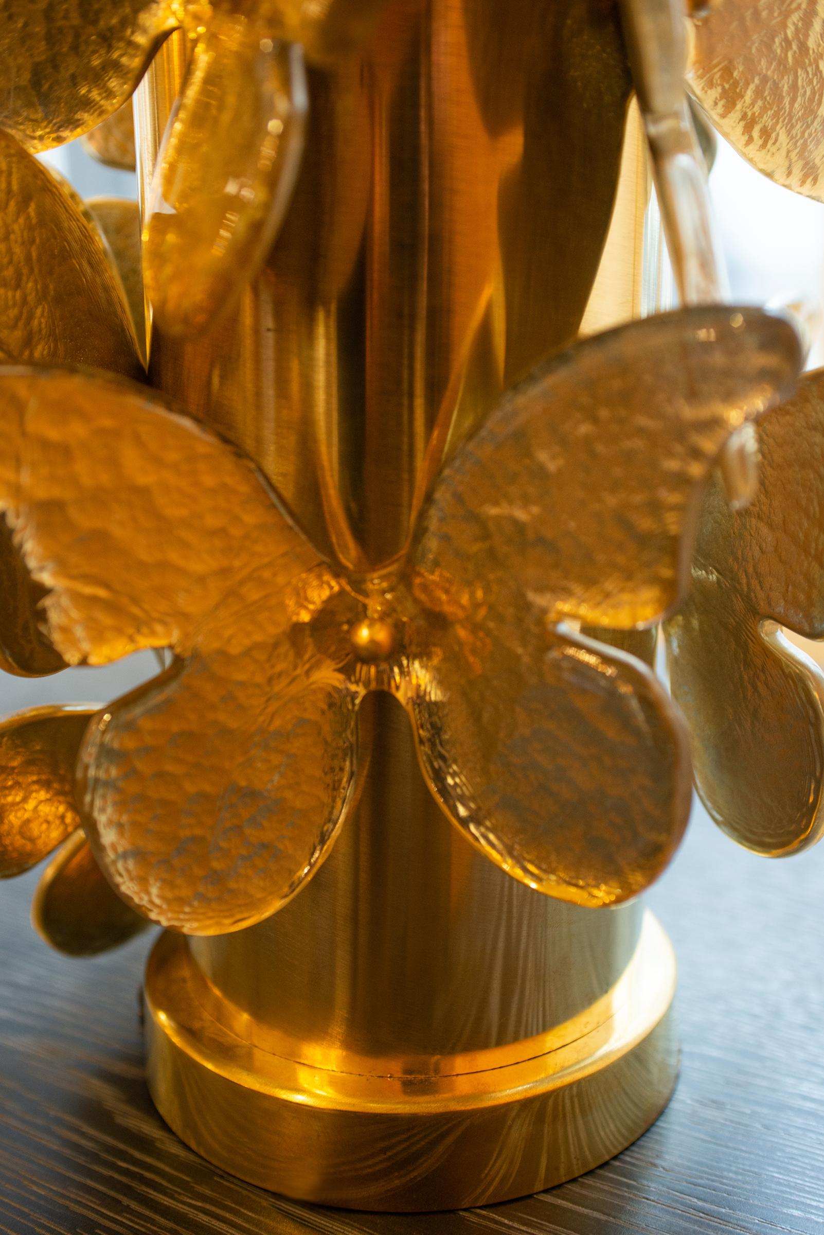 Gold Murano Butterflies Table Lamp 4