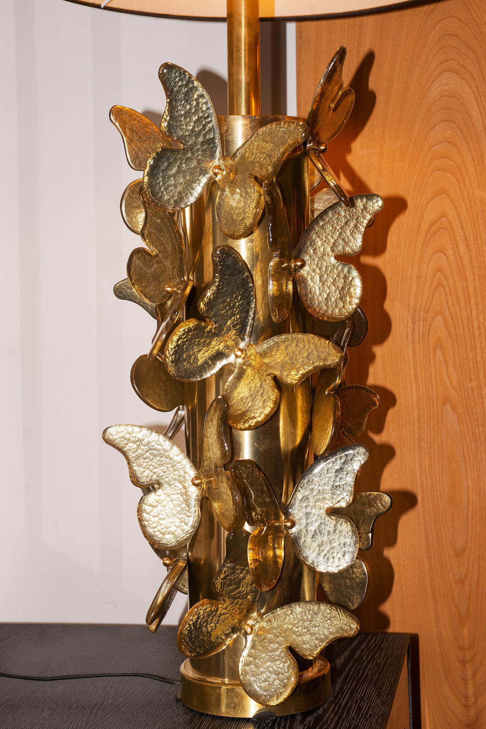 gold butterfly lamp