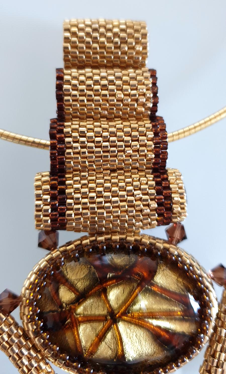 Murano Glass Beaded Fashion Necklace  In New Condition For Sale In Dallas, TX