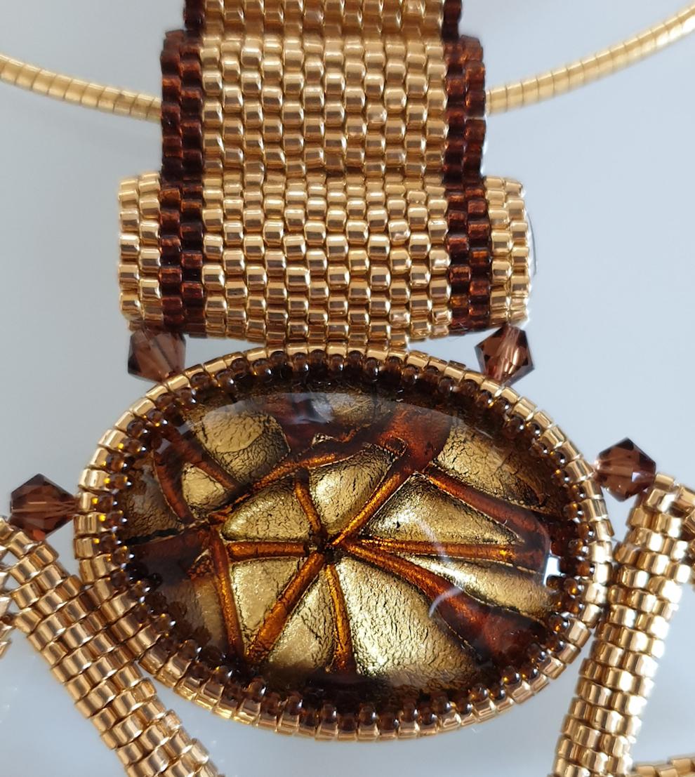 Collier de mode en perles de verre de Murano  Pour femmes en vente