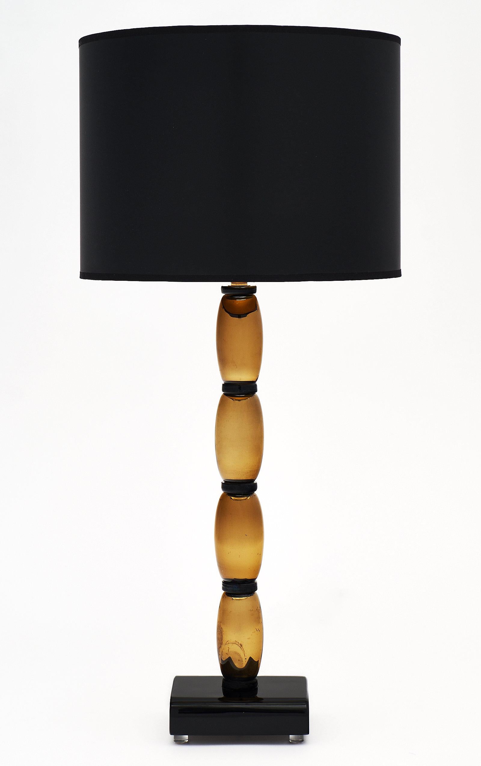 Italian Gold Murano Glass Lamps For Sale