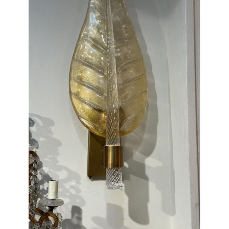 Lámpara de cristal de Murano dorado en Bueno estado para la venta en Dallas, TX