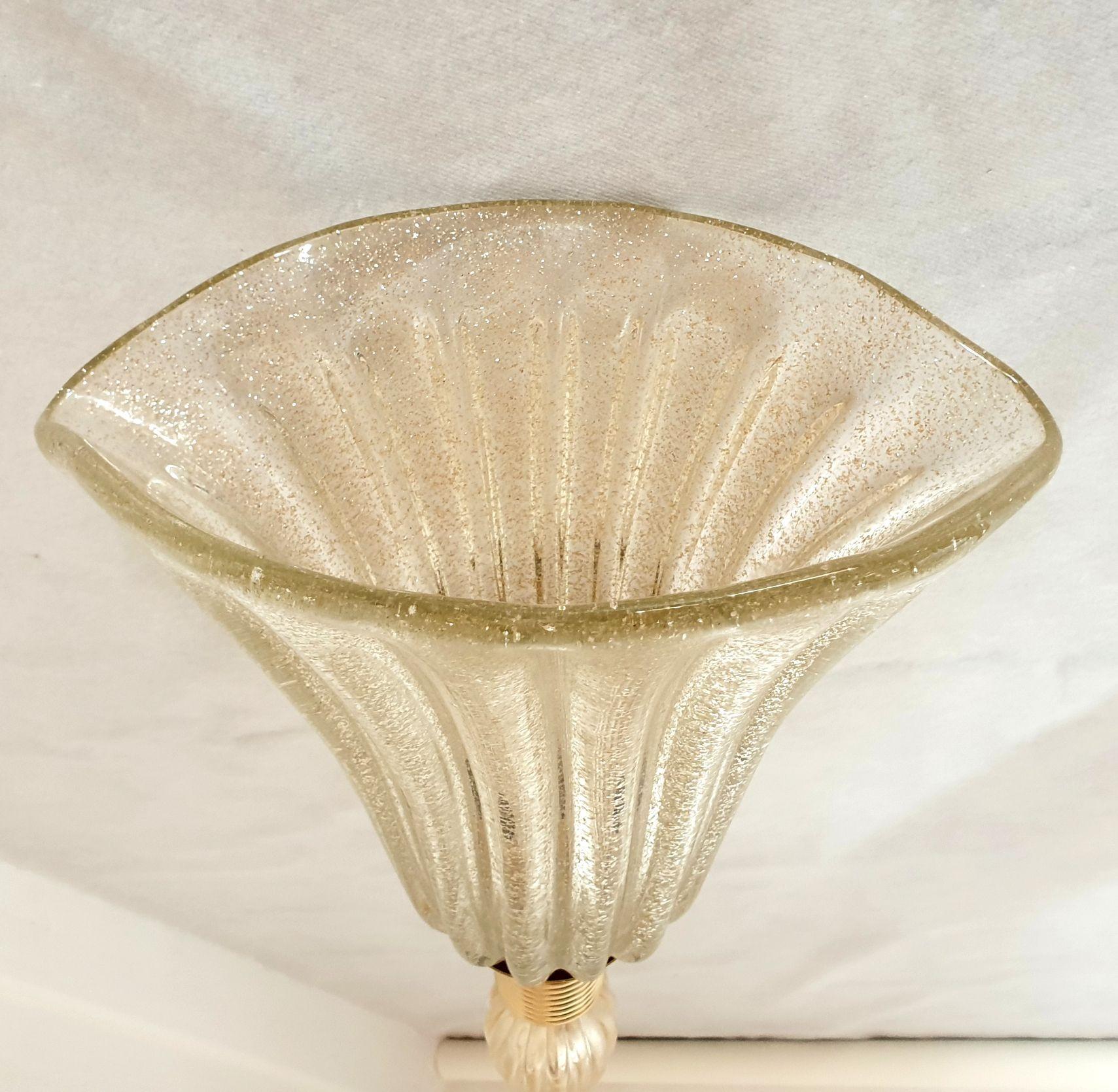 Gold Murano glass Neoclassical sconces, Italy For Sale 3