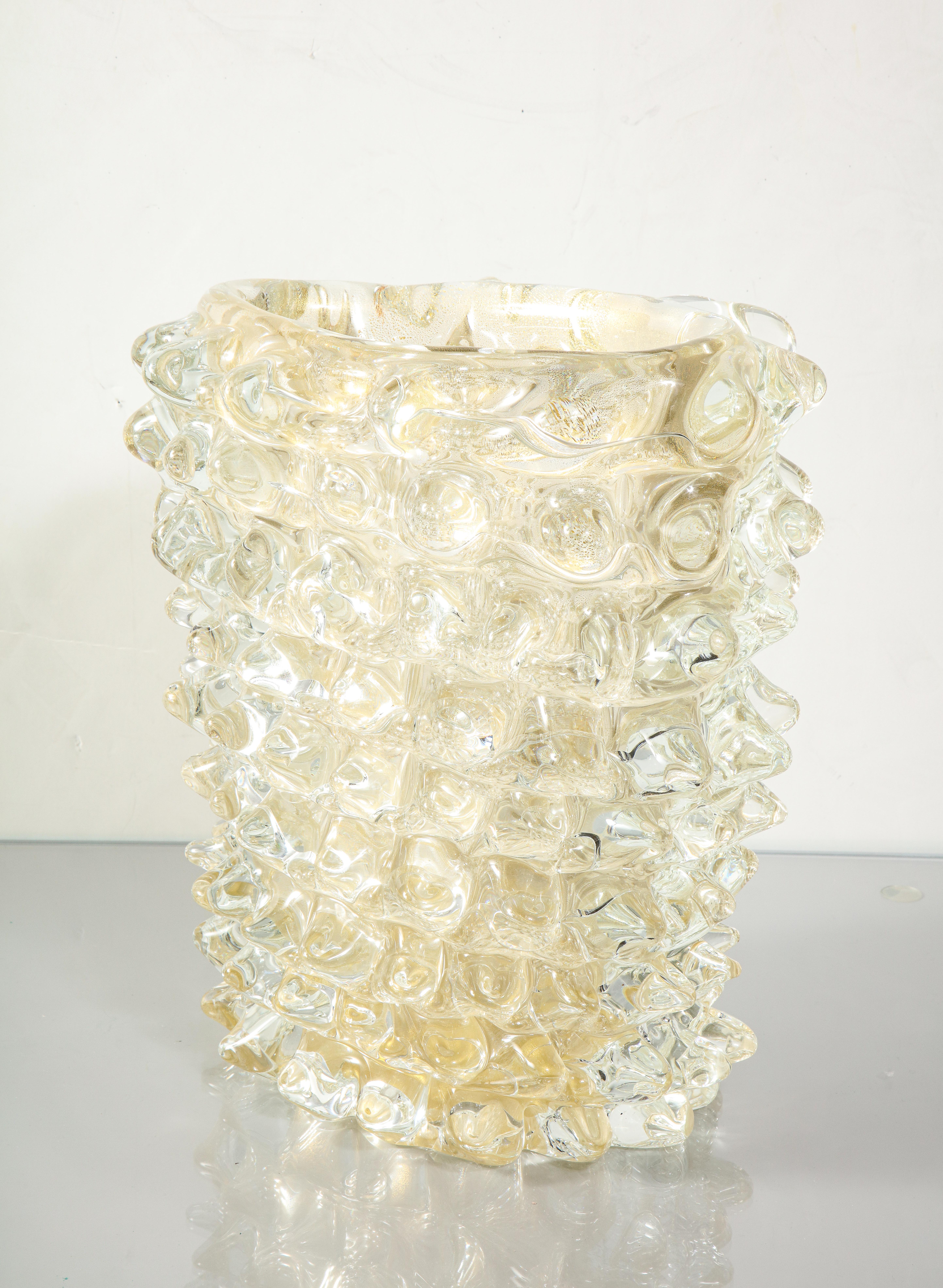 murano gold vase