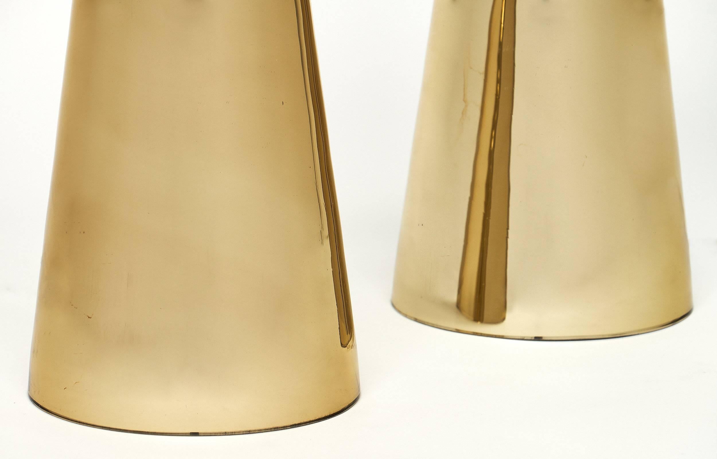 Tischlampen aus goldenem Muranoglas im Angebot 2