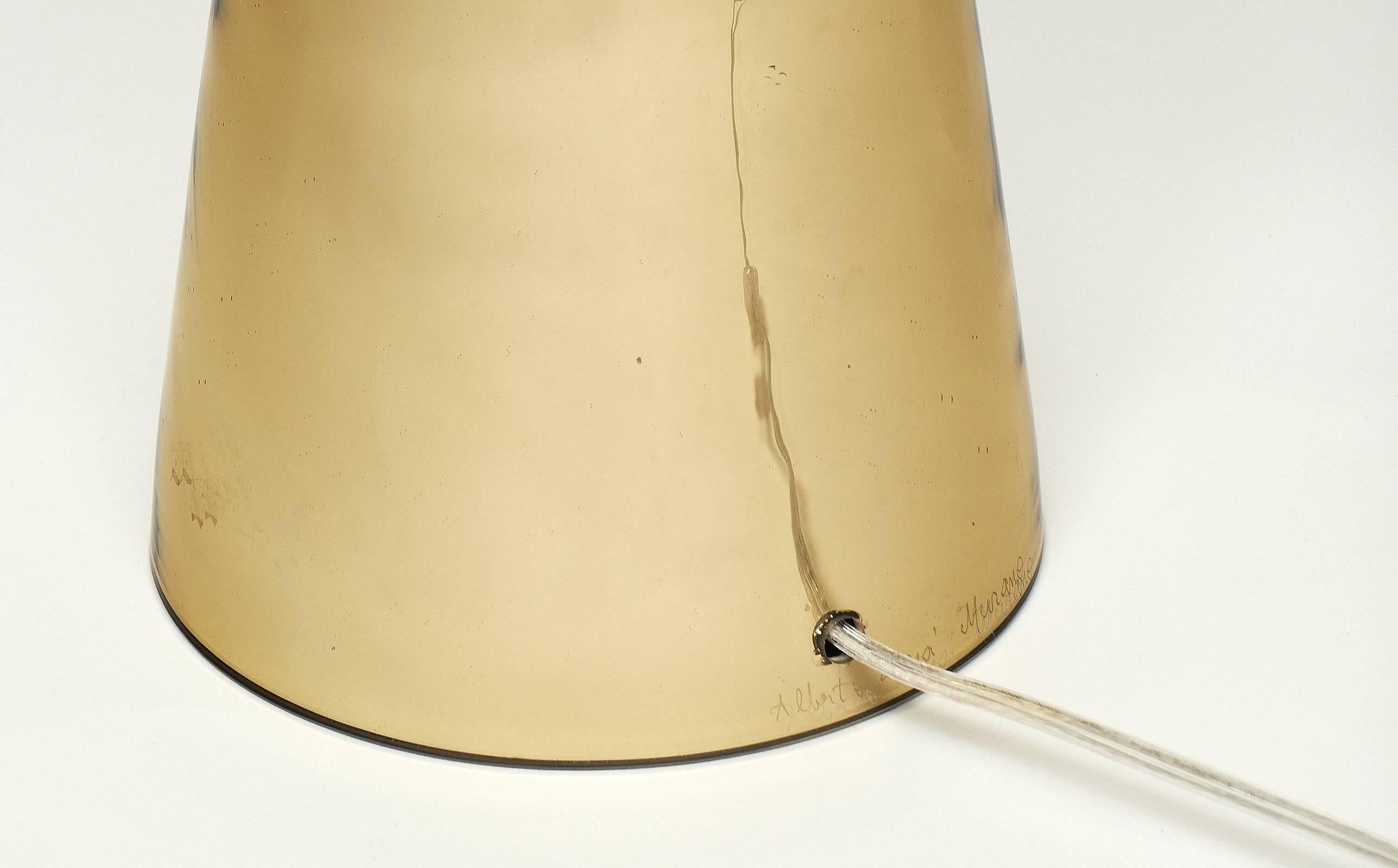 Lampes de table en verre de Murano doré en vente 3