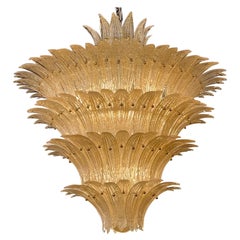 Gold Murano Glass Waterfall Chandelier