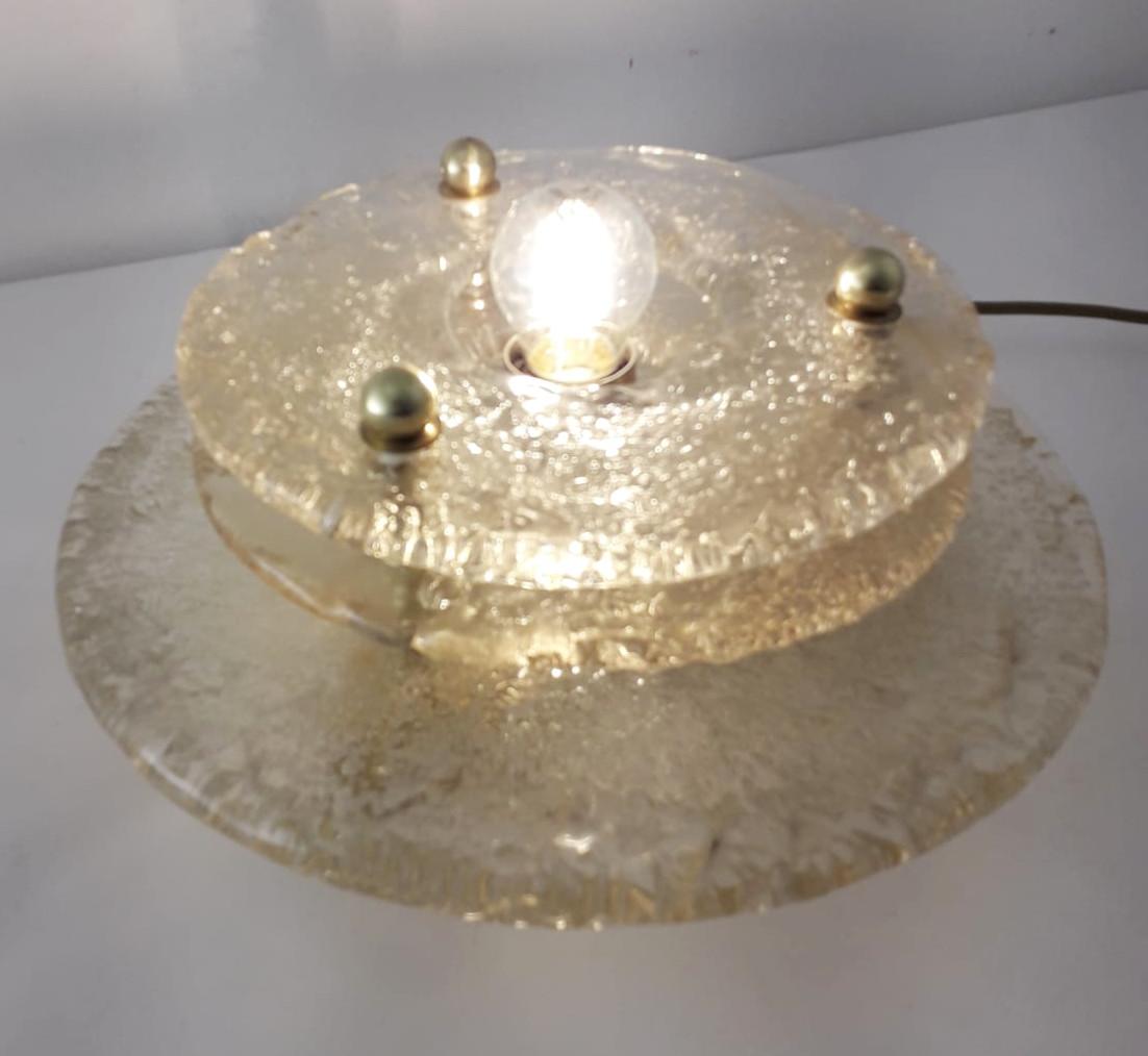 Gold Murano Table Lamp In Good Condition For Sale In Los Angeles, CA