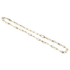 Gold Navette geformte Glieder Halskette/Armband