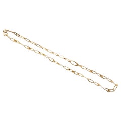 Gold Navette Shaped Links Necklace/ Bracelet