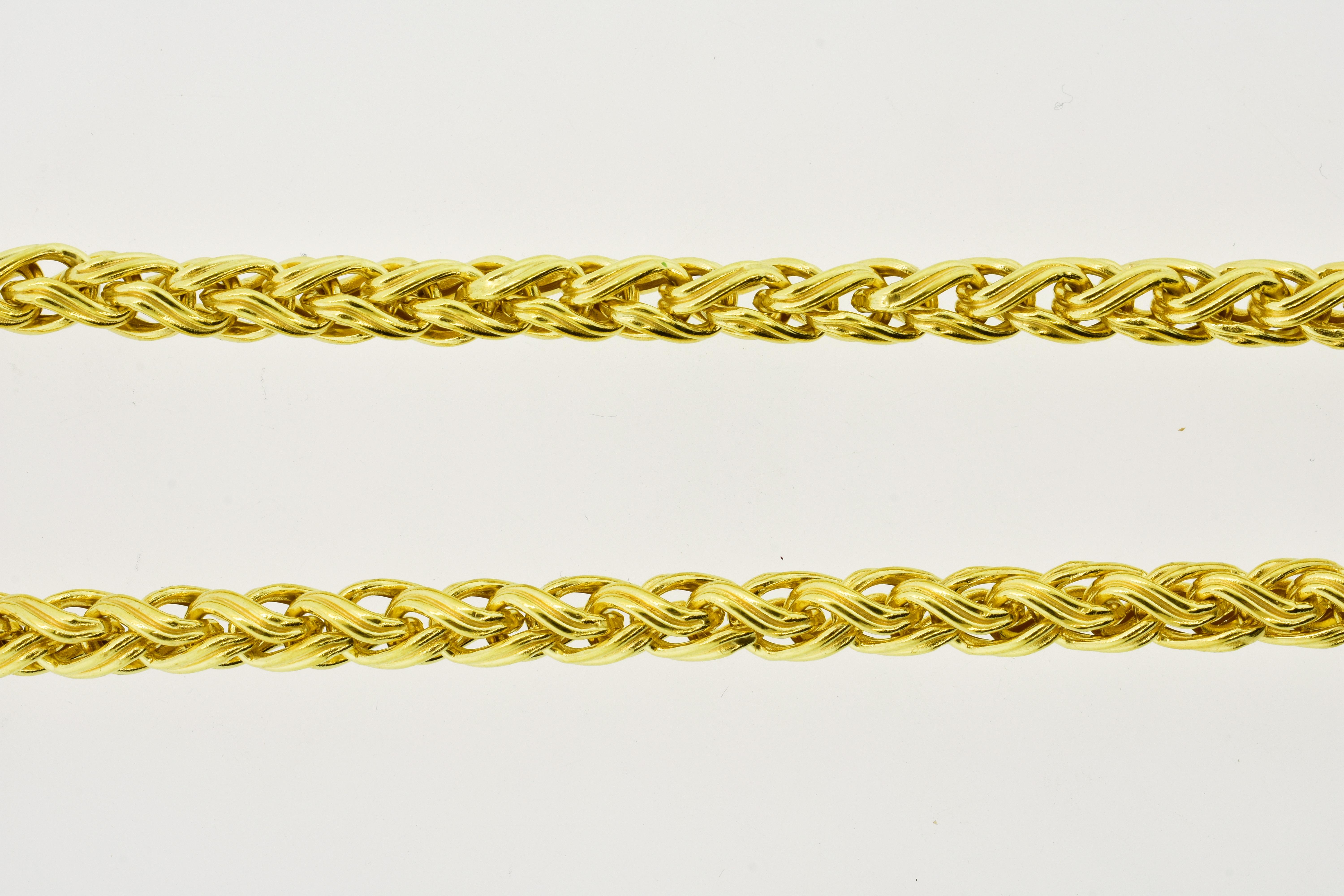 Contemporary Gold Necklace Chain of Woven Design