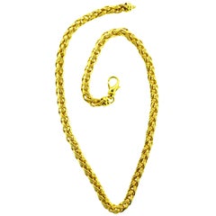 Gold Necklace Chain of Woven Design