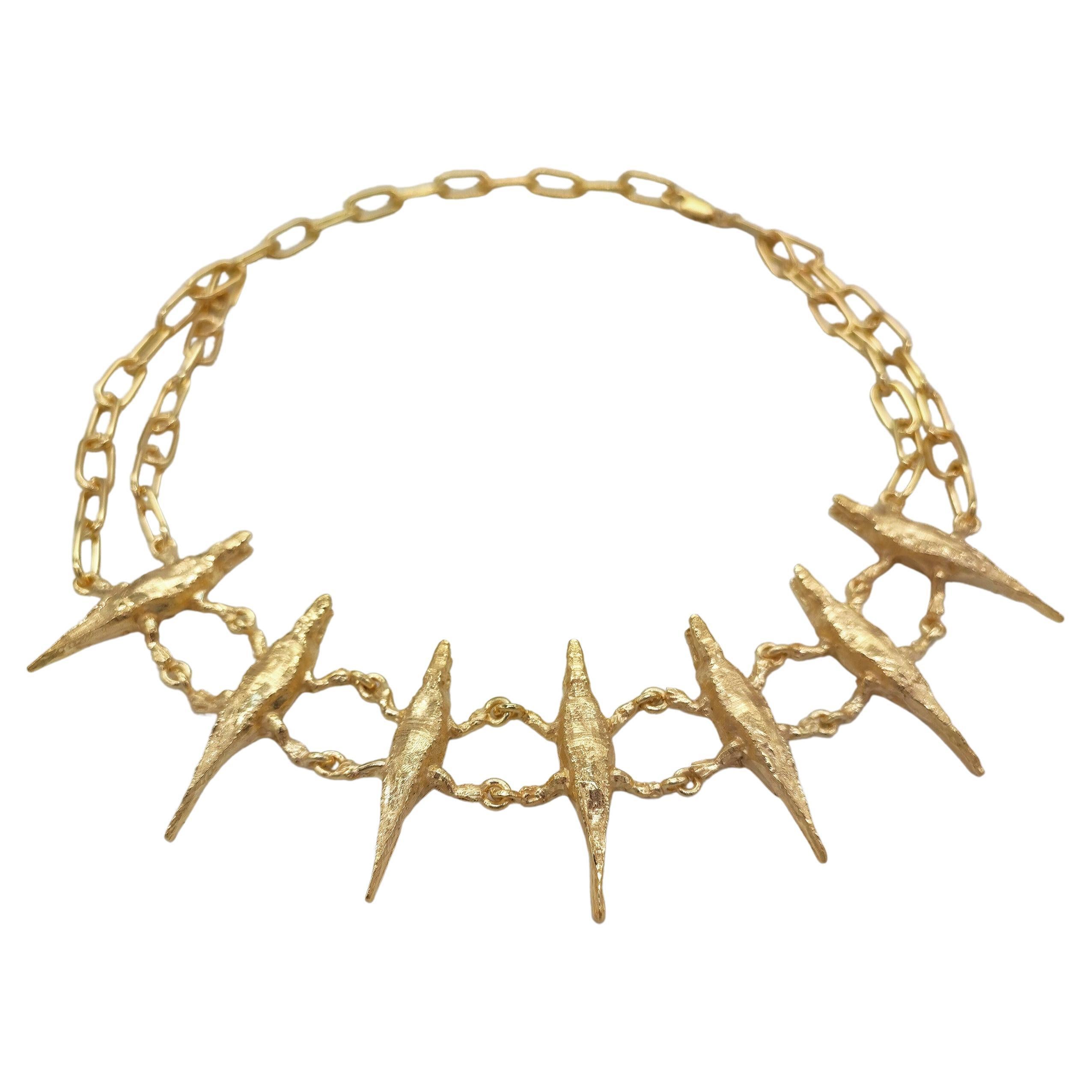 Gold Necklace Crocodiles