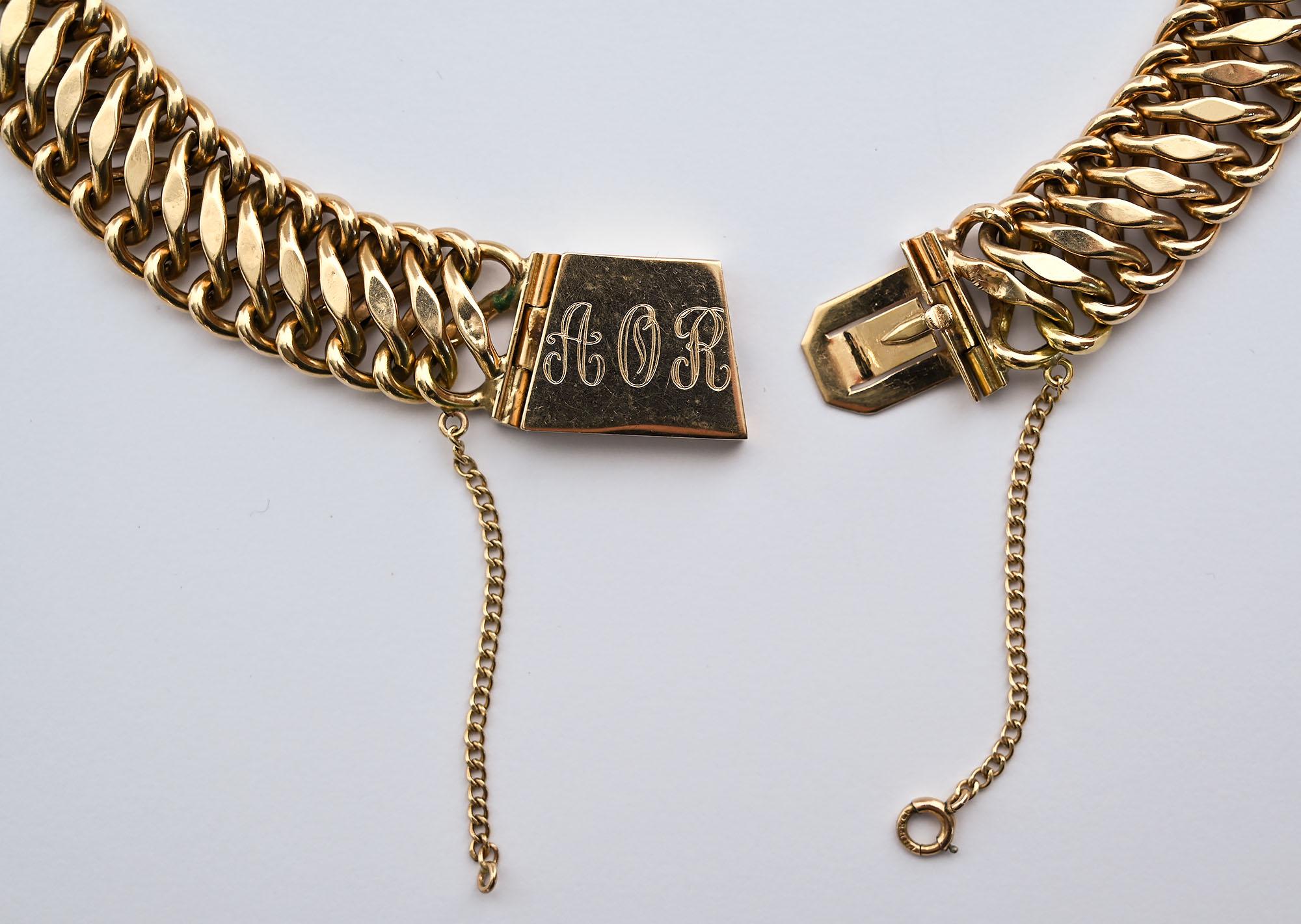 Collier en or avec maillons en croix A Link Pour femmes en vente