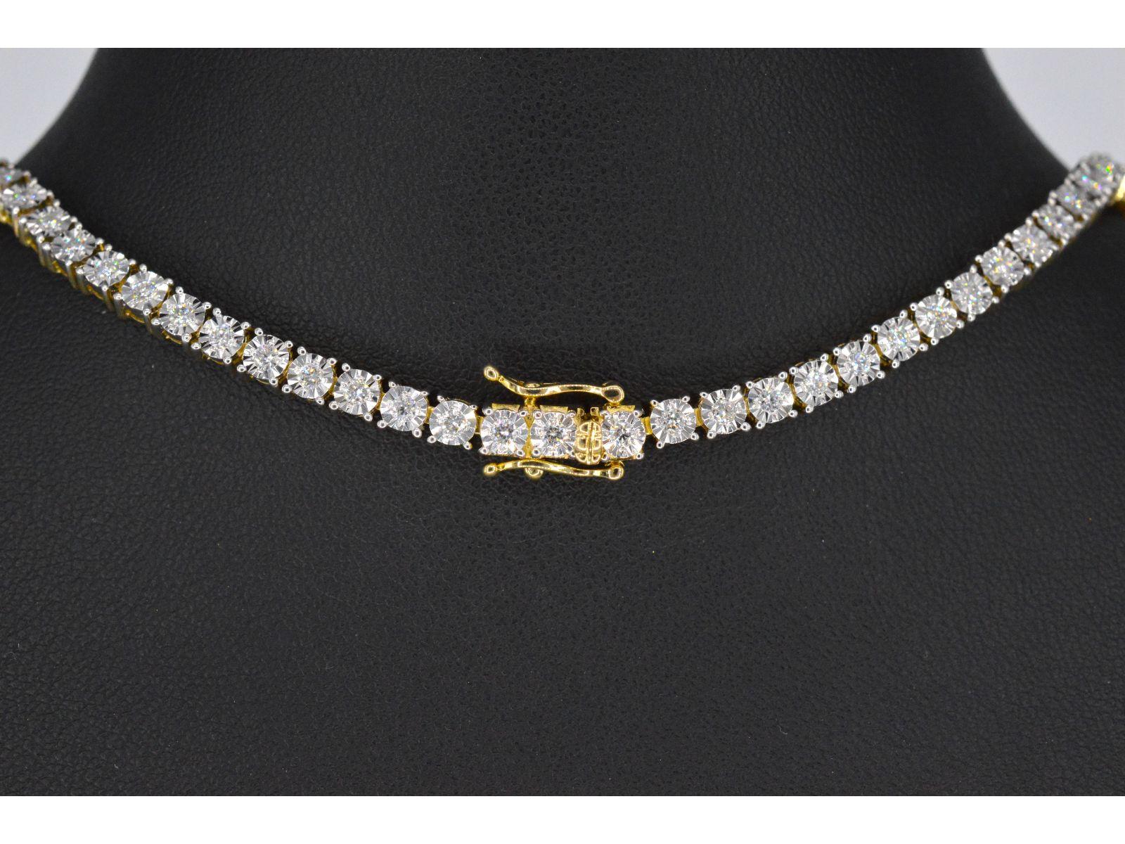 Gold Necklace with Diamonds 3.50 Carat In New Condition For Sale In AMSTELVEEN, NH