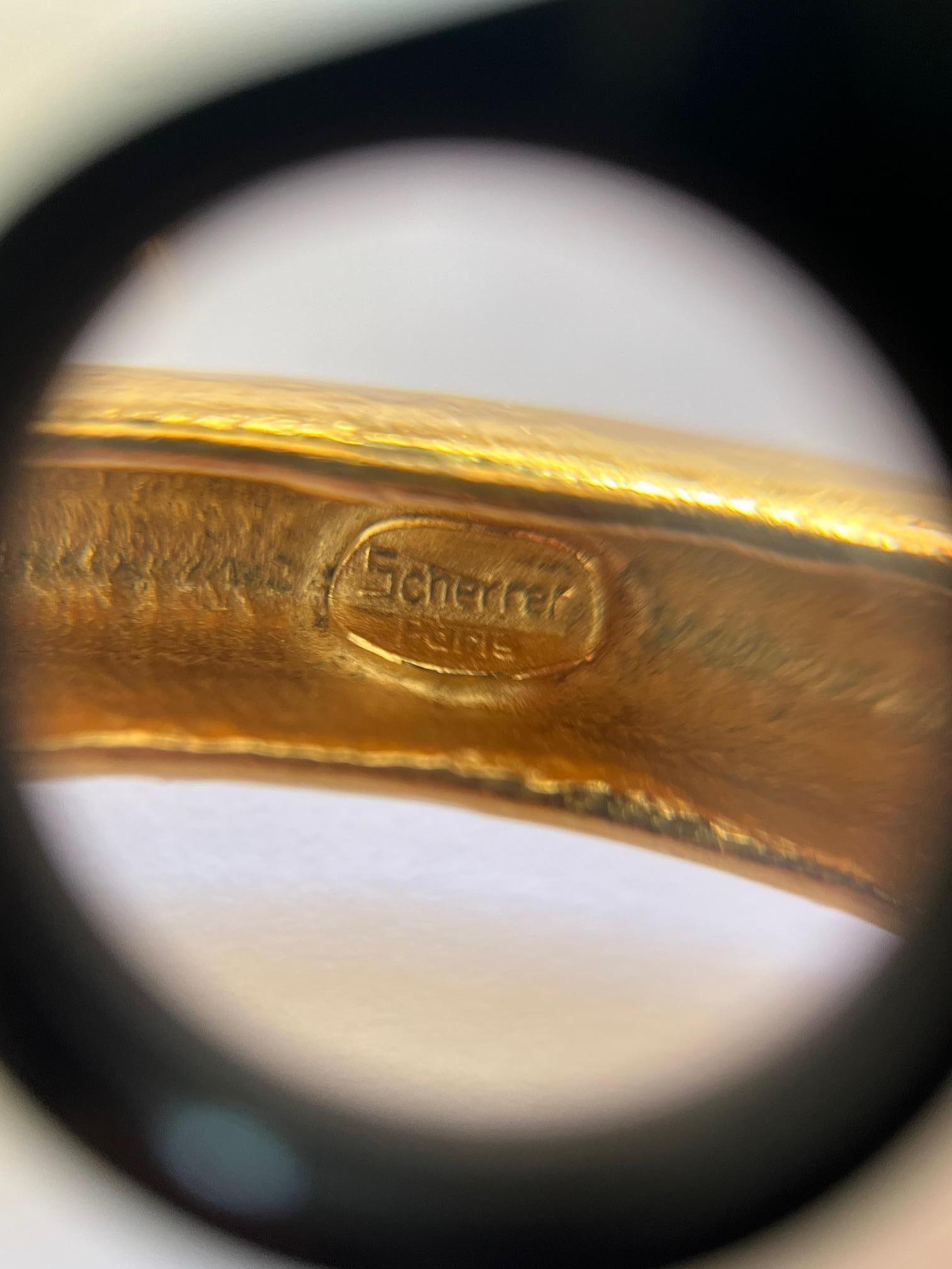 Collana in oro con perline verdi, corallo e bianche di Scherrer in vendita 2
