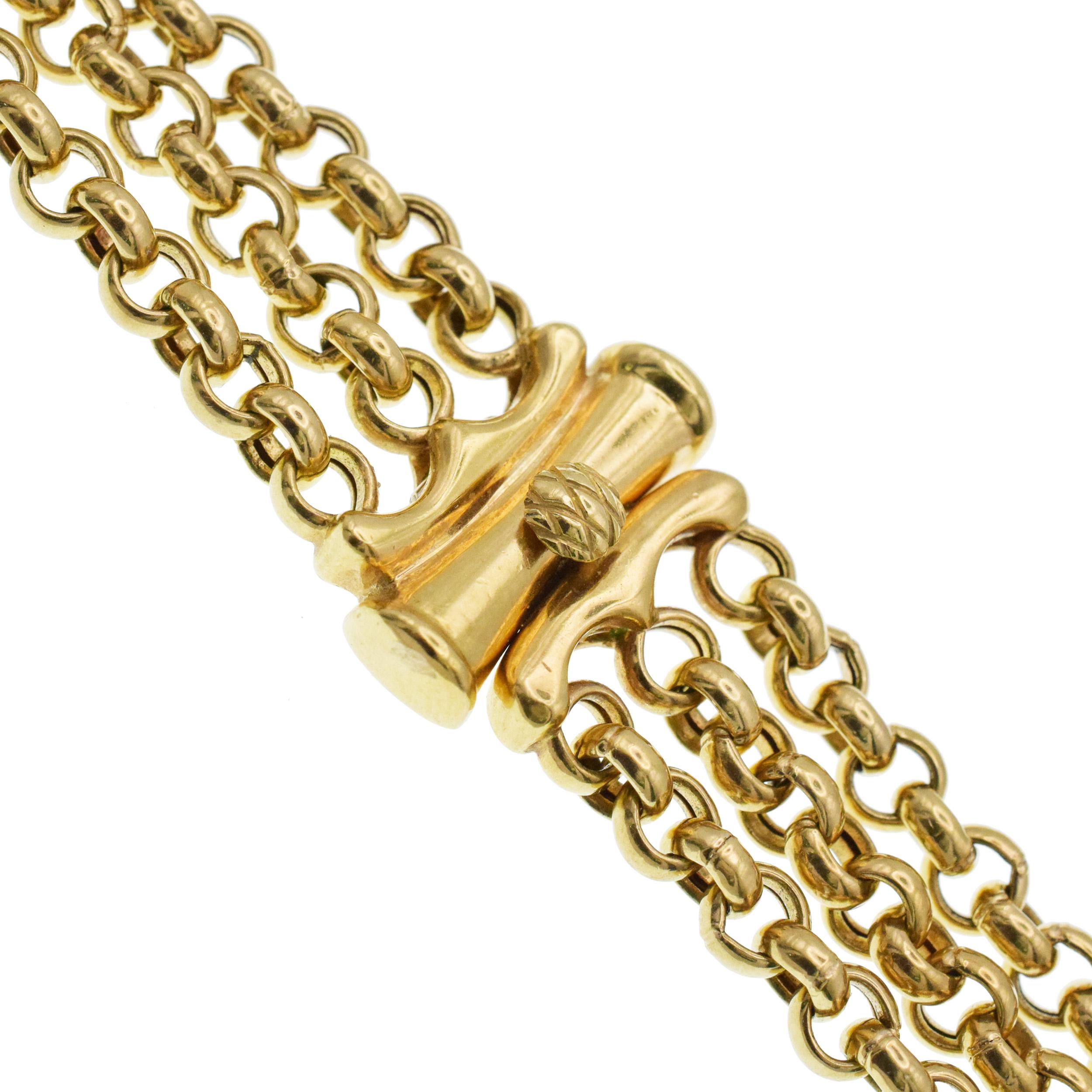 Collana in oro con accenti di perle e diamanti in vendita 3