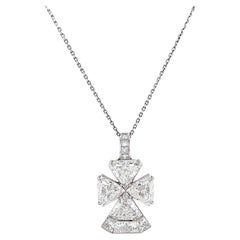 Spectra Fine Jewelry, Gold Necklace with Platinum Diamond Cross Pendant