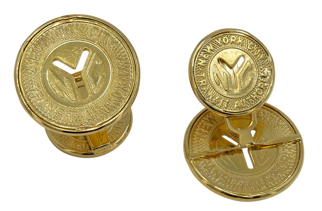 nyc token cufflinks