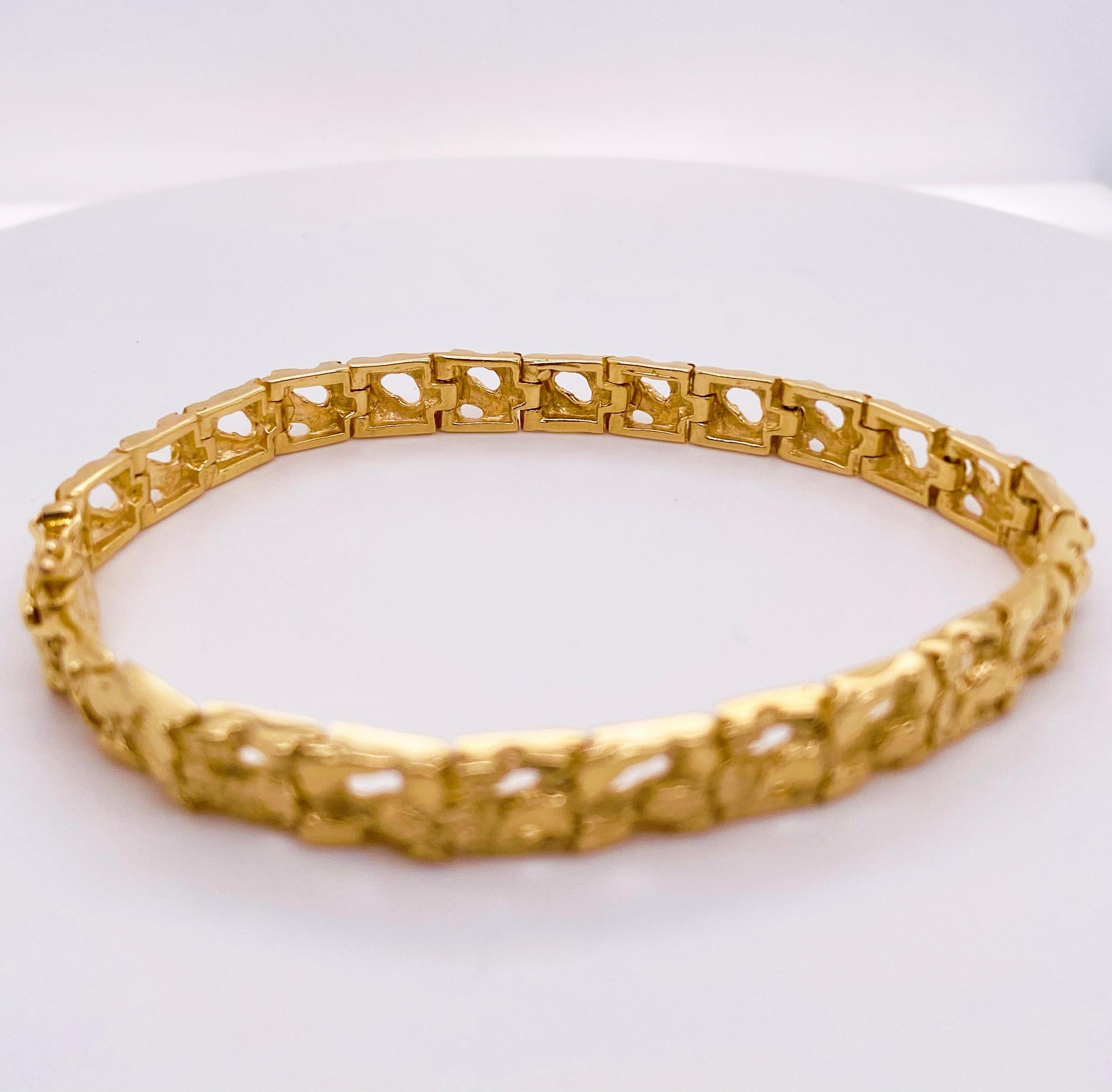 white gold nugget bracelet