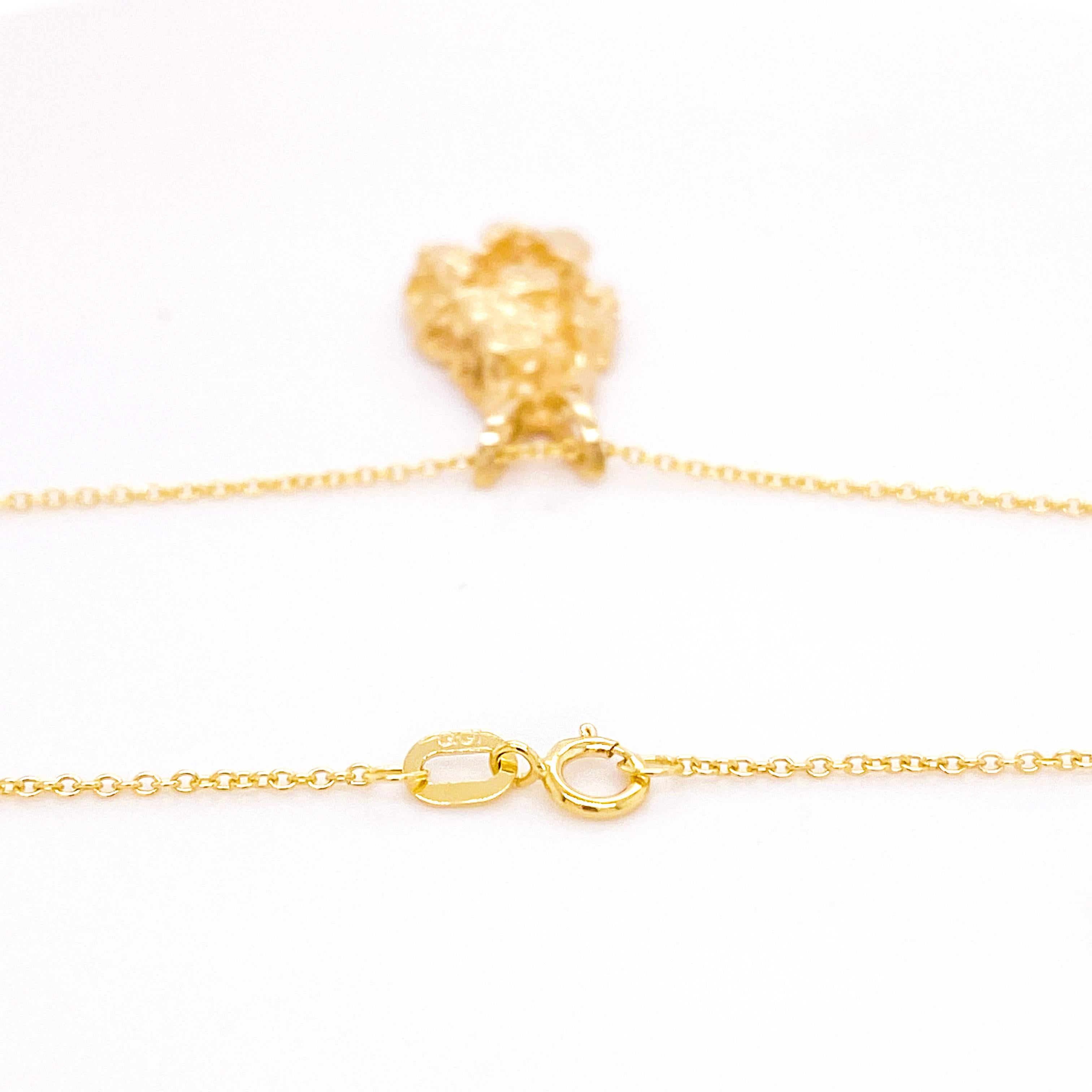 gold nugget pendant necklace