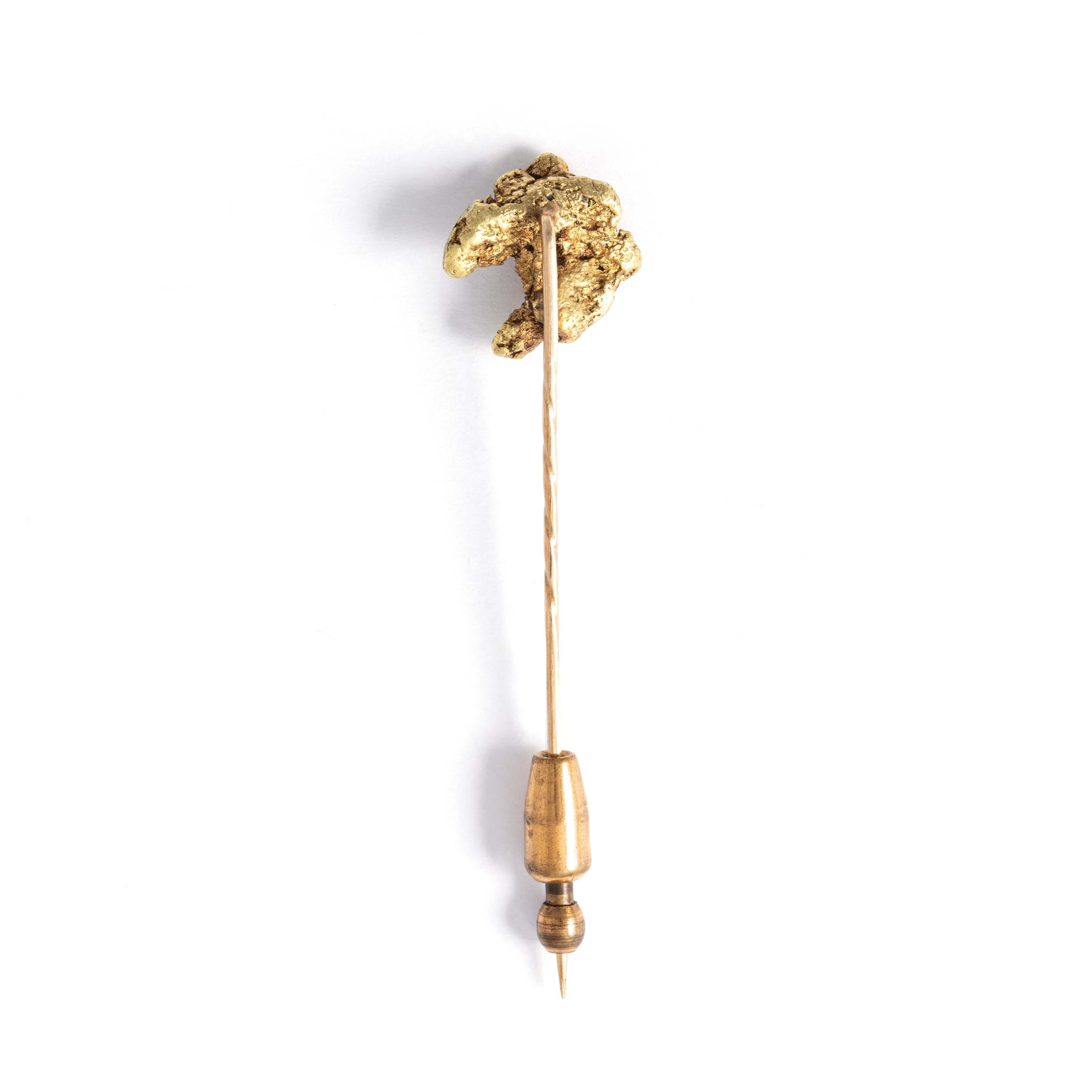 Spilla vintage con pepita d'oro in vendita 1